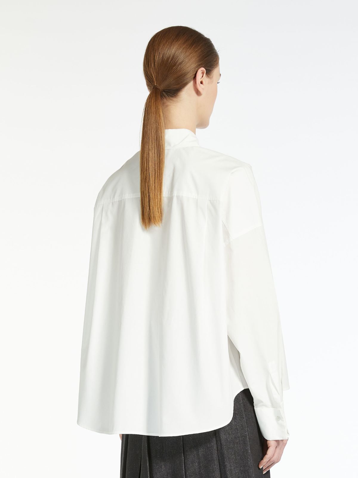 Cotton poplin shirt - WHITE - Weekend Max Mara - 3