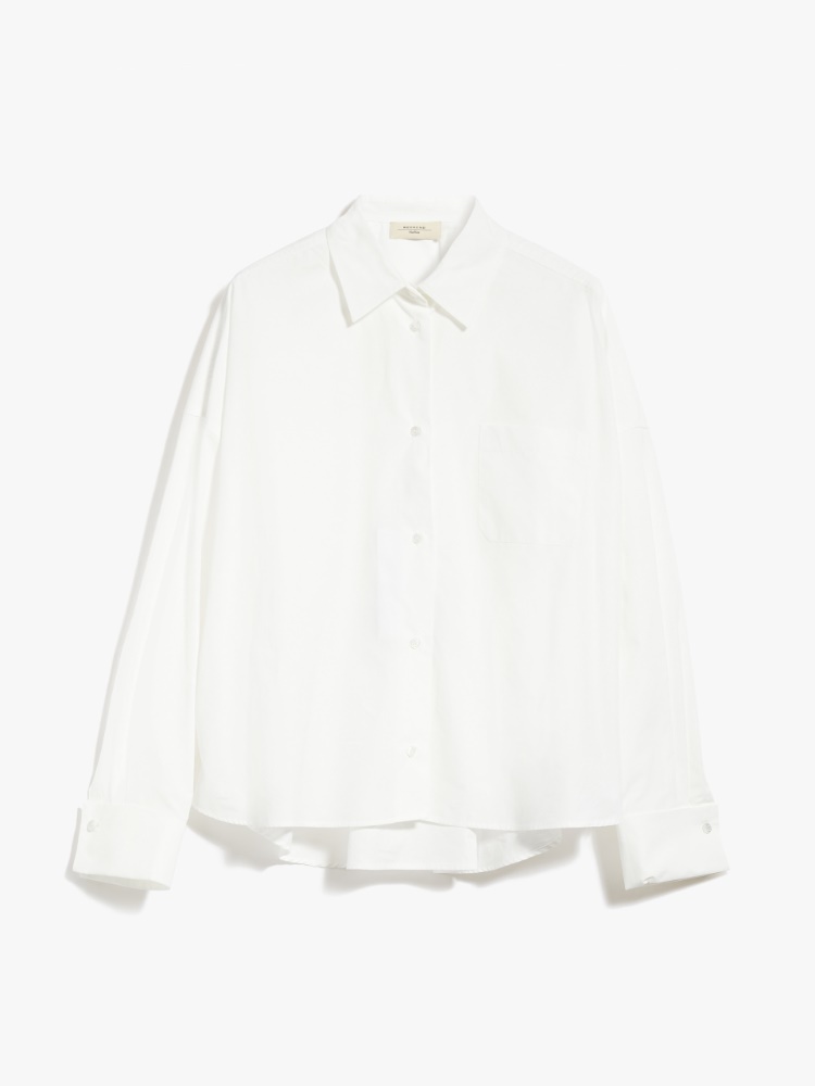 Cotton poplin shirt - WHITE - Weekend Max Mara