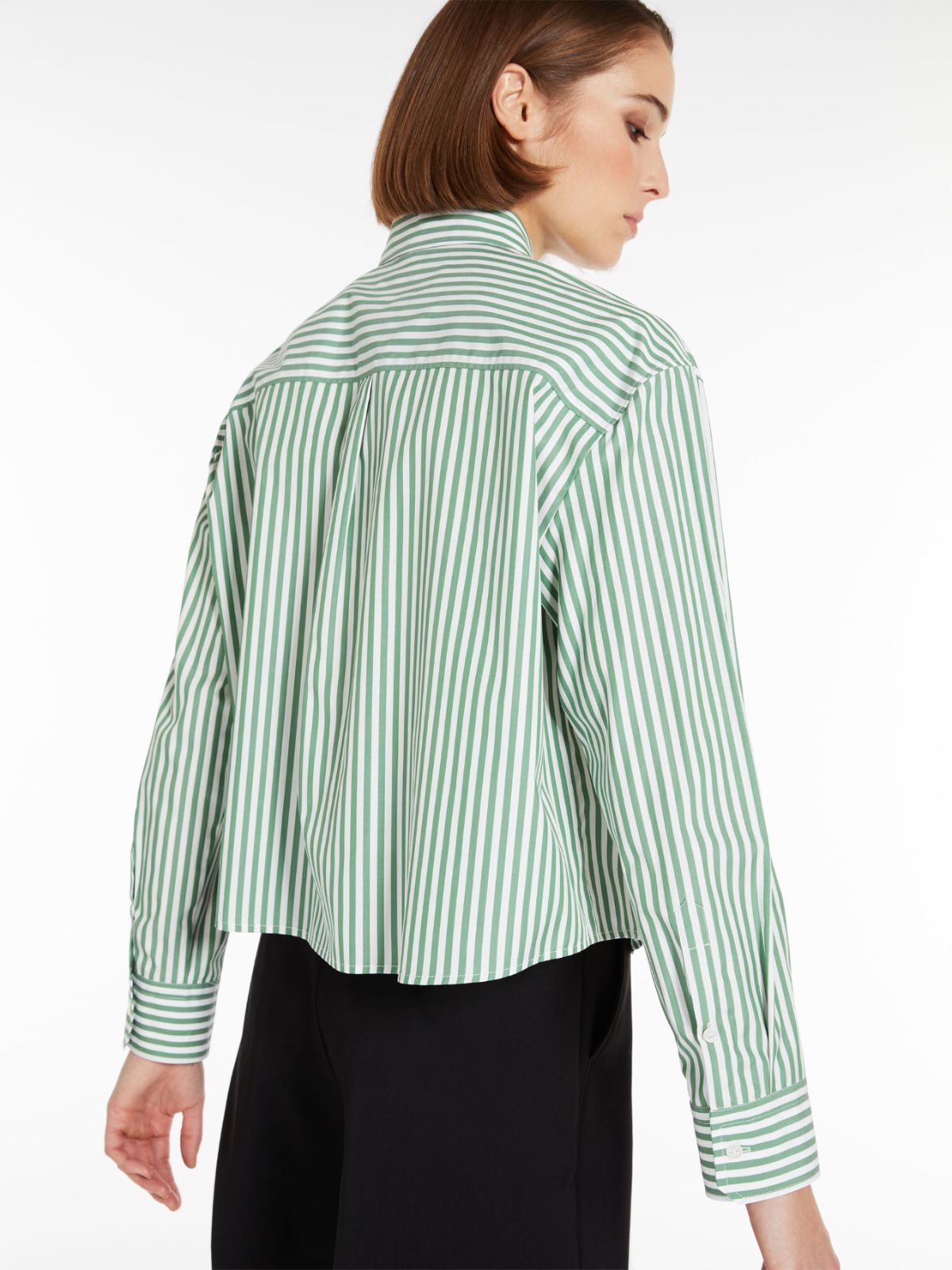Striped cotton shirt - GREEN - Weekend Max Mara - 4