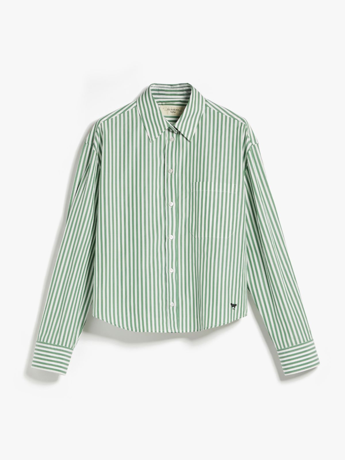 Striped cotton shirt - GREEN - Weekend Max Mara - 6