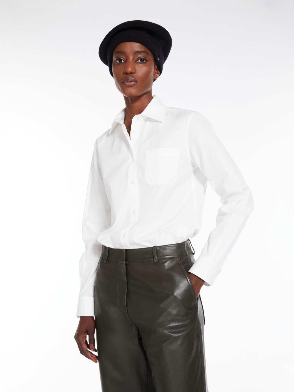 Shirt in cotton poplin - OPTICAL WHITE - Weekend Max Mara - 4