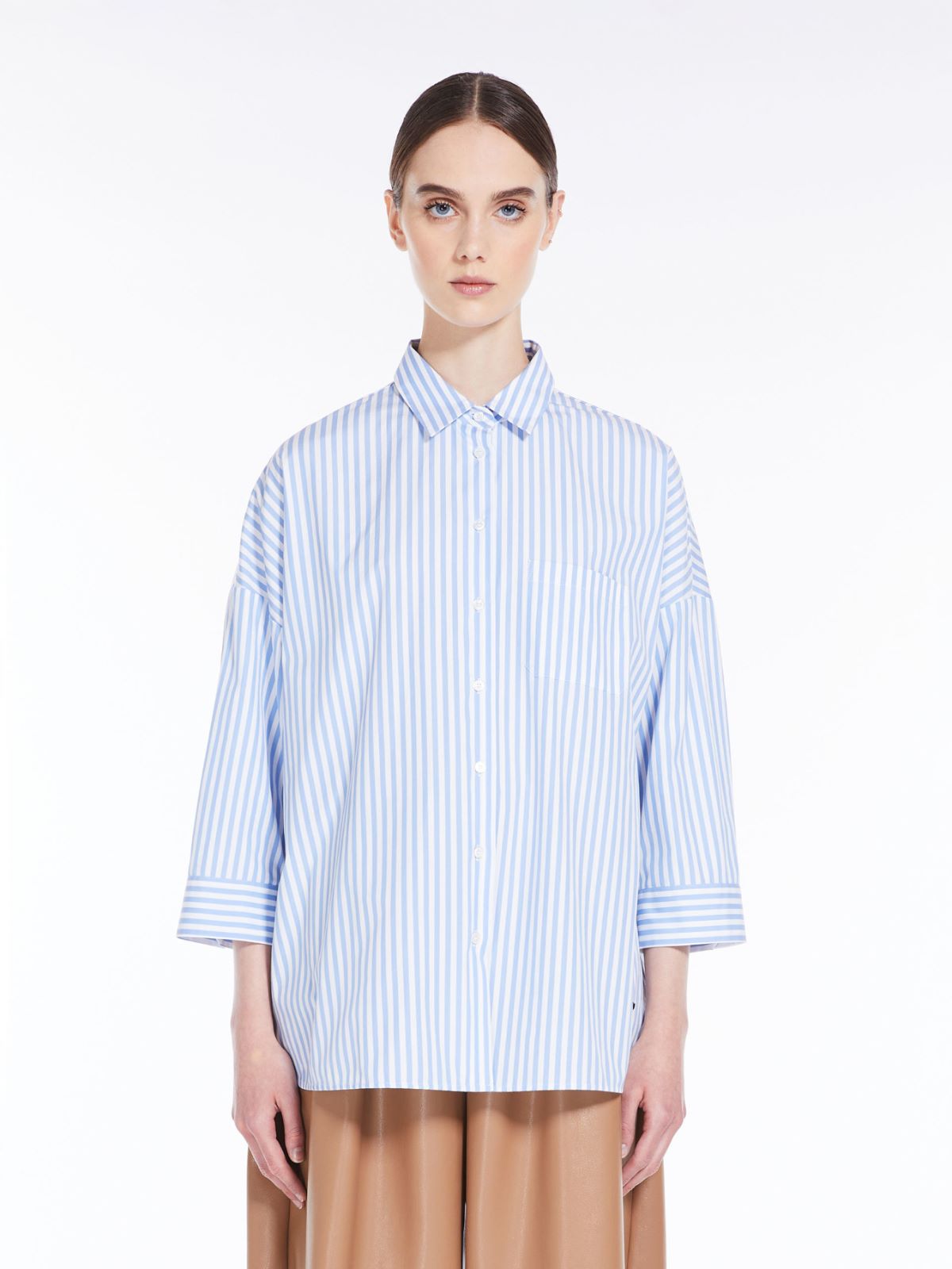 Loose shirt in striped poplin - LIGHT BLUE - Weekend Max Mara - 2