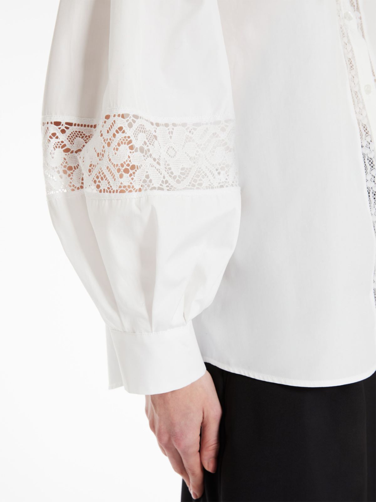 Poplin shirt with embroidery - OPTICAL WHITE - Weekend Max Mara - 6