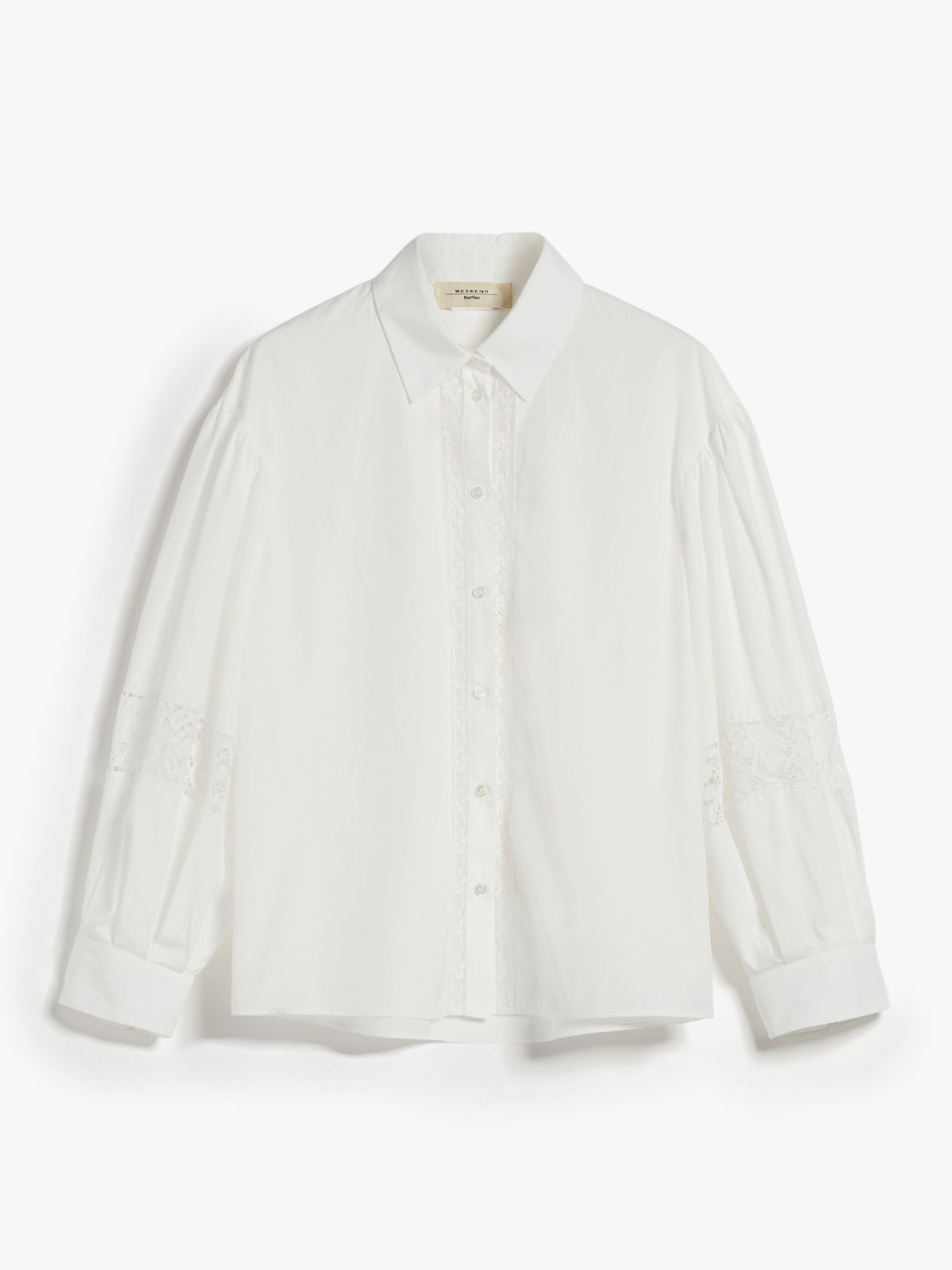 Poplin shirt with embroidery - OPTICAL WHITE - Weekend Max Mara - 8