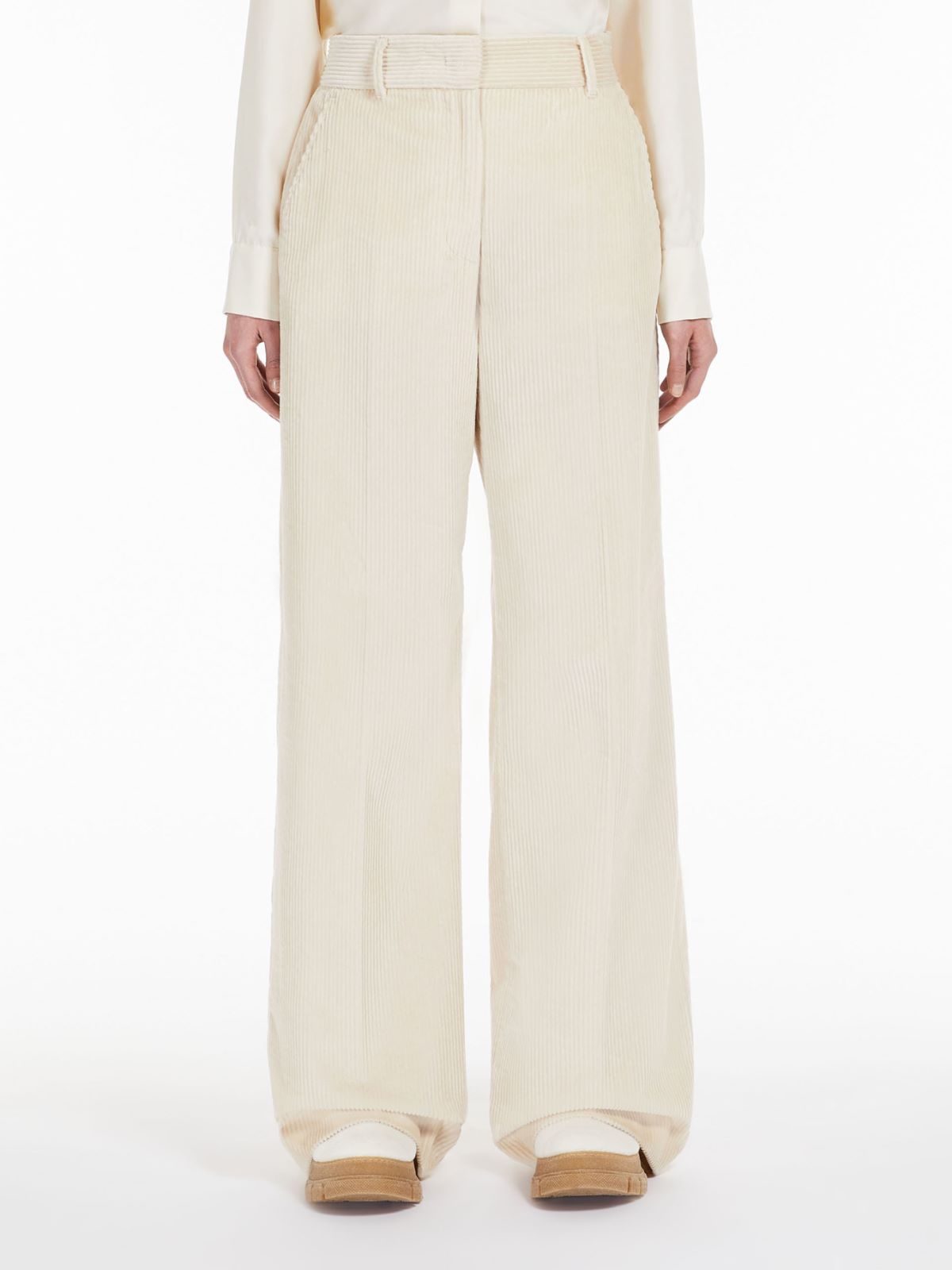 Cotton velvet trousers - IVORY - Weekend Max Mara - 2