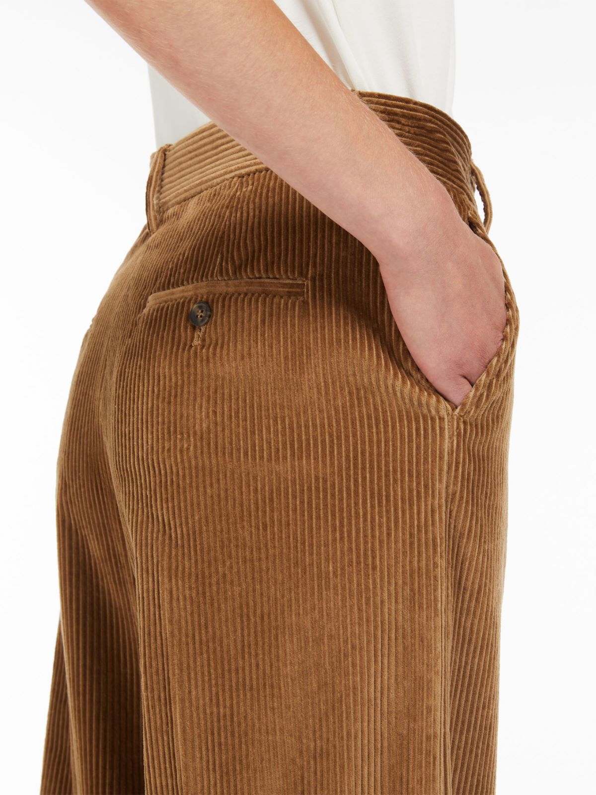 Cotton velvet trousers - CAMEL - Weekend Max Mara - 4