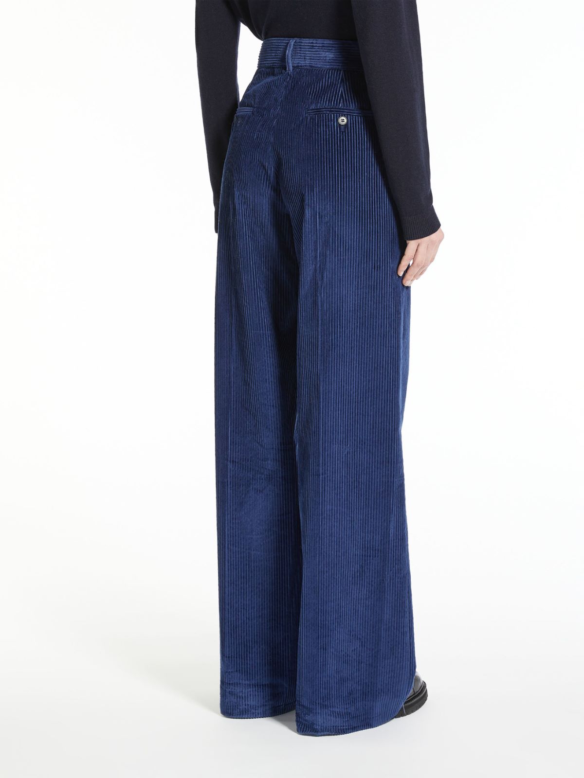 Cotton velvet trousers, china blue | Weekend Max Mara