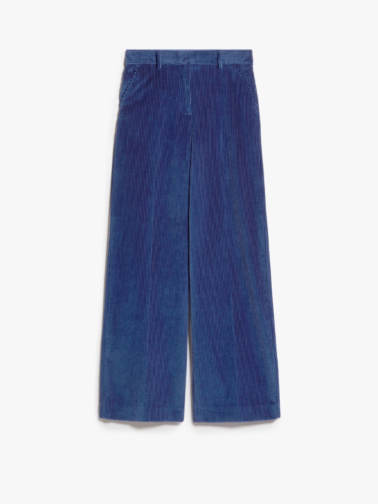 Cotton velvet trousers - CHINA BLUE - Weekend Max Mara
