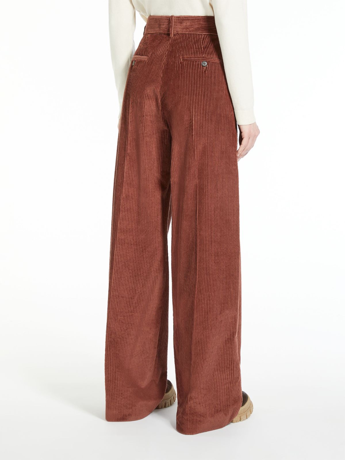 Cotton velvet trousers - RUST - Weekend Max Mara - 3