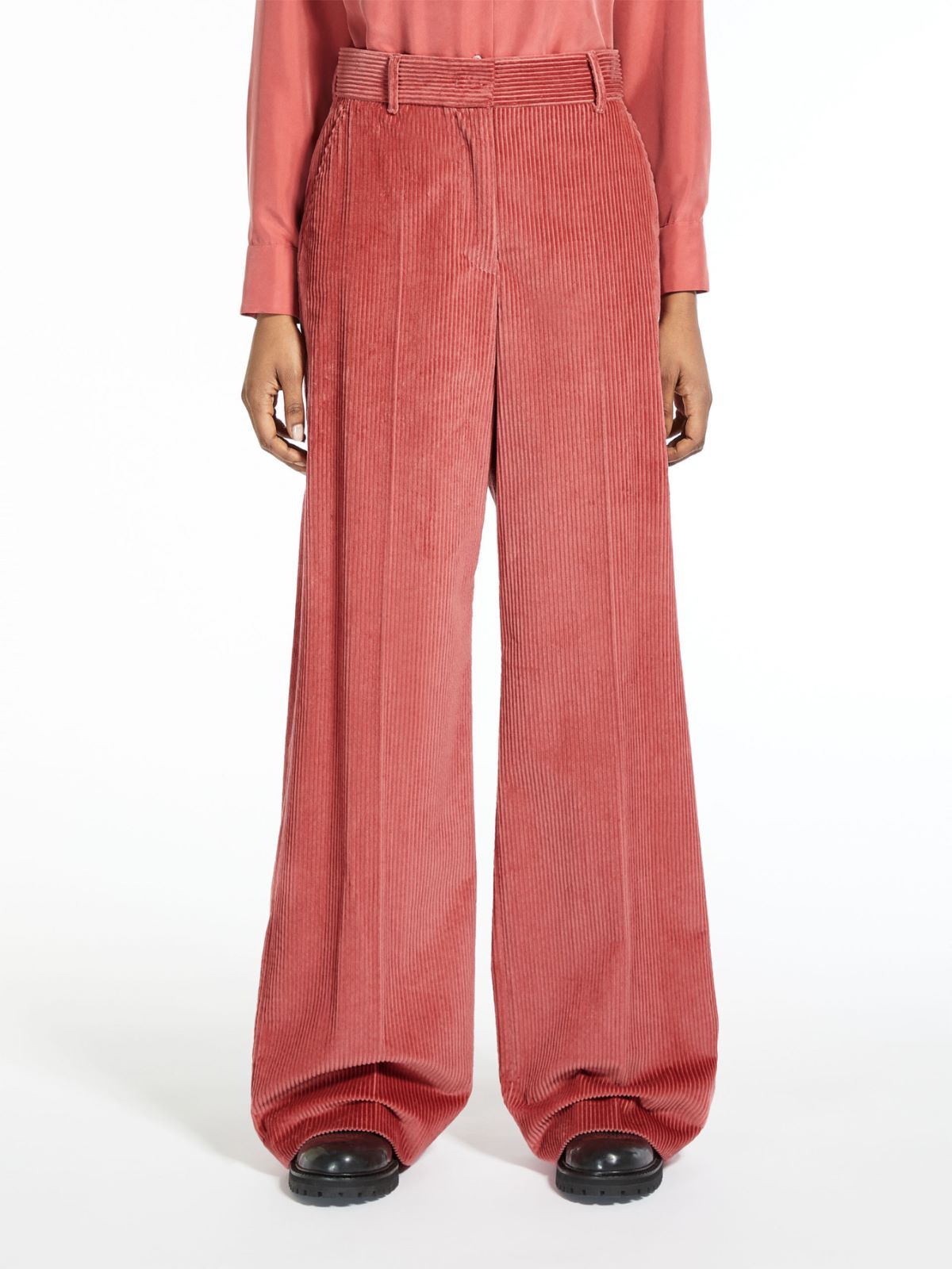 Cotton velvet trousers - BRICK RED - Weekend Max Mara - 2