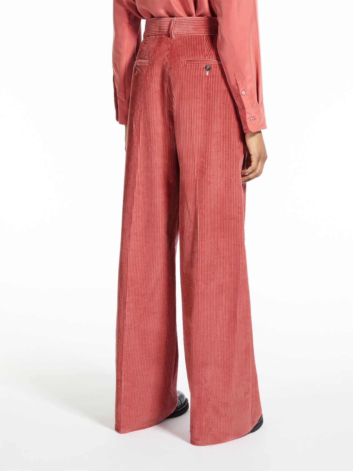 Cotton velvet trousers - BRICK RED - Weekend Max Mara - 3
