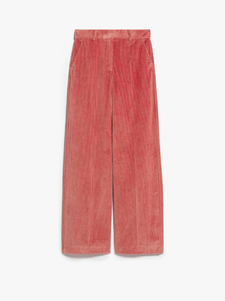 Cotton velvet trousers - BRICK RED - Weekend Max Mara