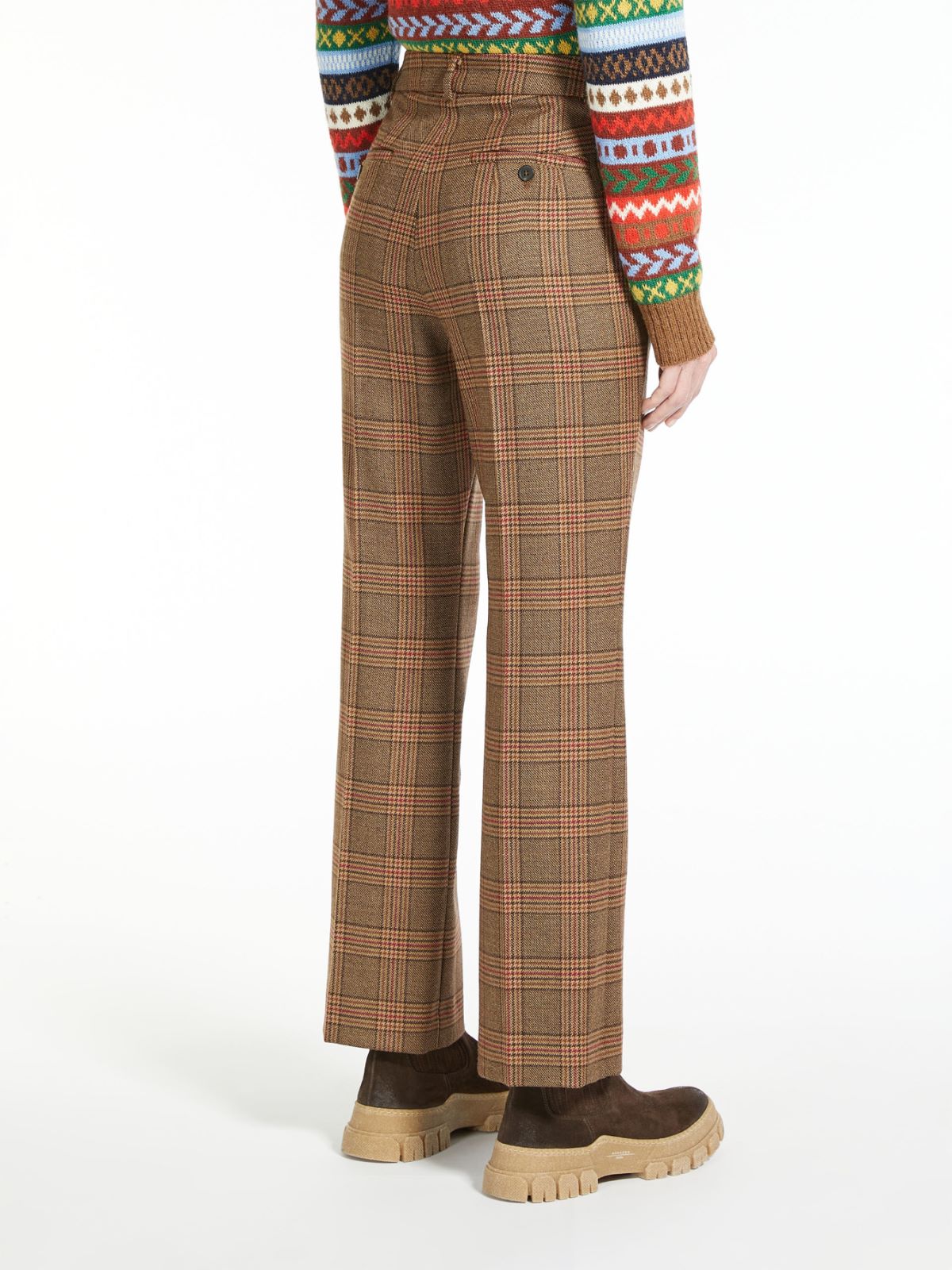 Wool twill trousers - BROWN - Weekend Max Mara - 3
