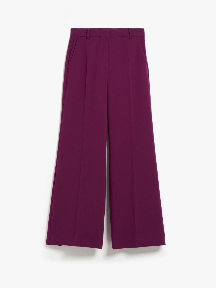 Bell bottom trousers in cady - BORDEAUX - Weekend Max Mara - 2