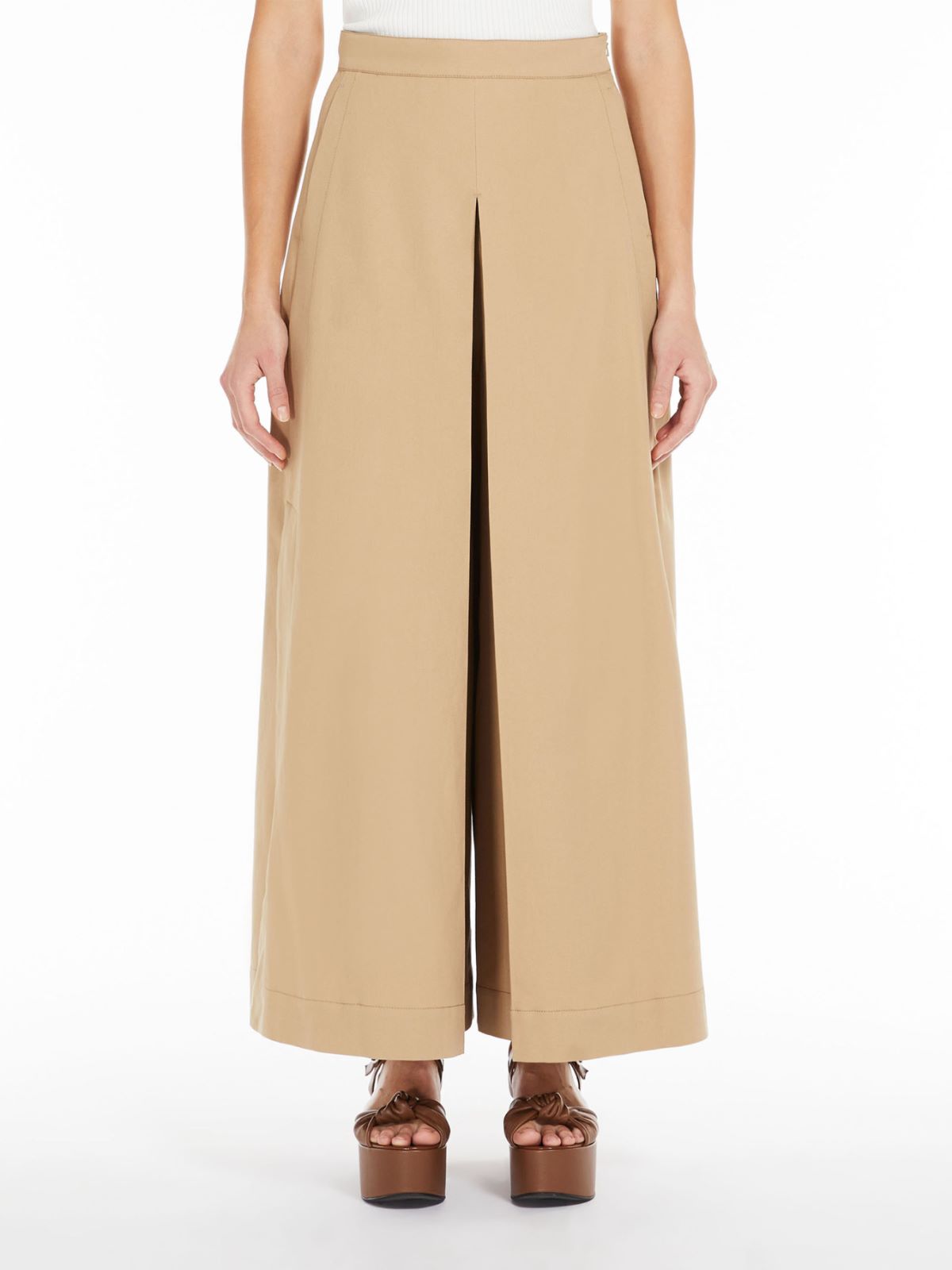 Wide-leg trousers in stretch cotton - CLAY - Weekend Max Mara - 2