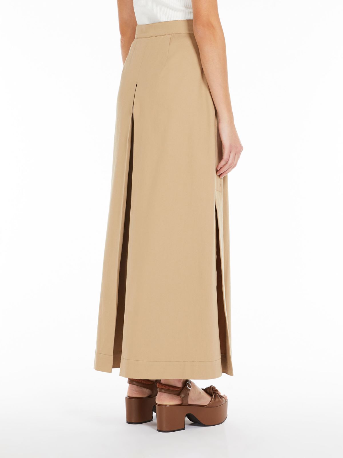 Wide-leg trousers in stretch cotton - CLAY - Weekend Max Mara - 3