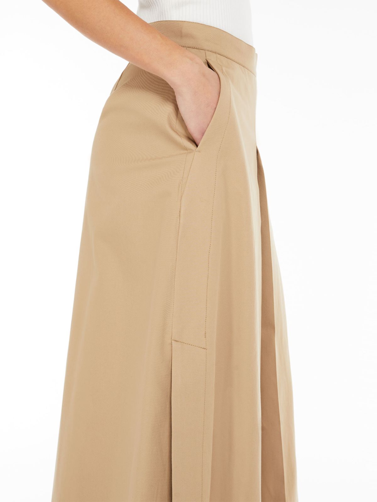 Wide-leg trousers in stretch cotton - CLAY - Weekend Max Mara - 4