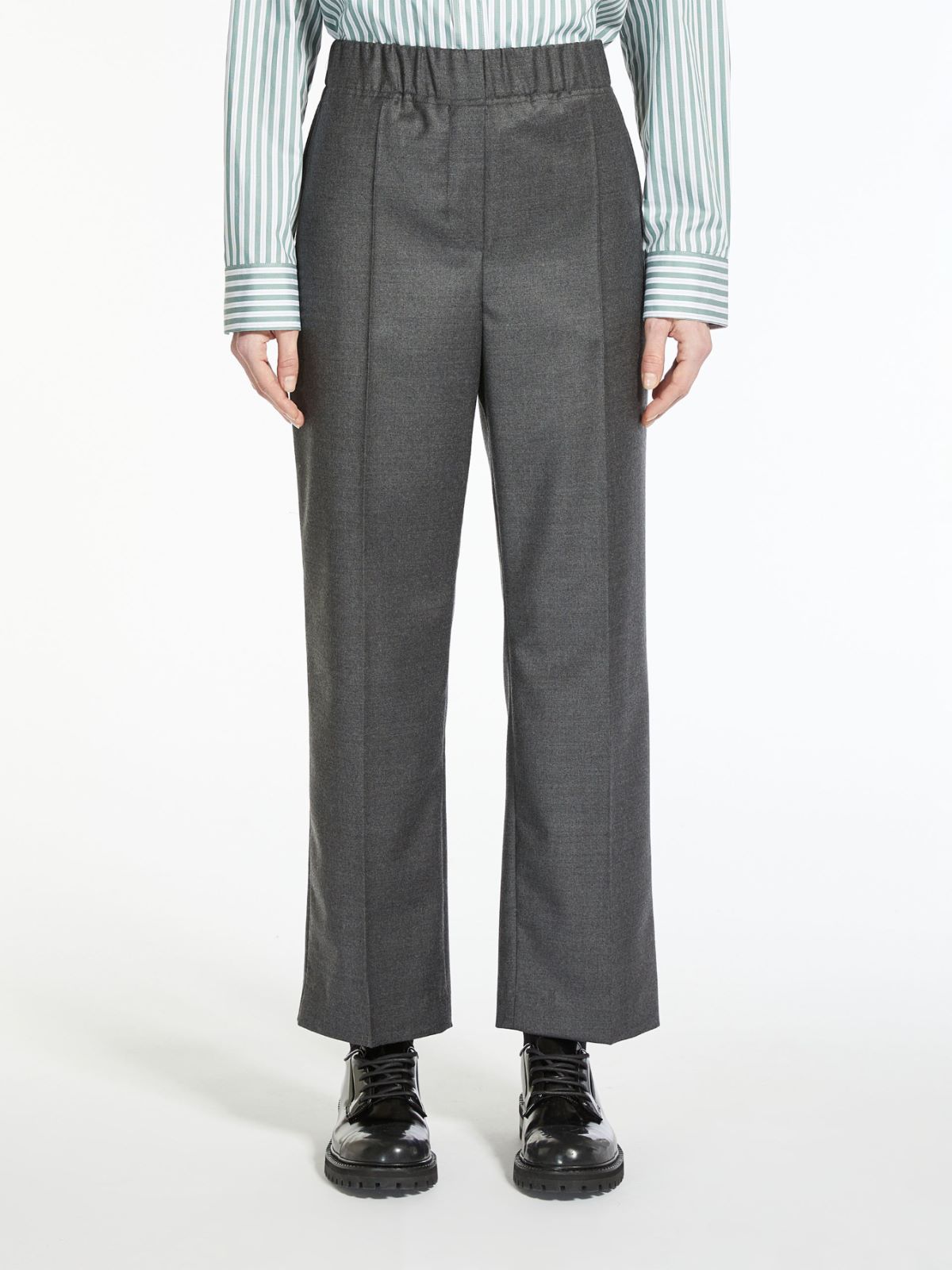Wool flannel trousers - DARK GREY - Weekend Max Mara - 2