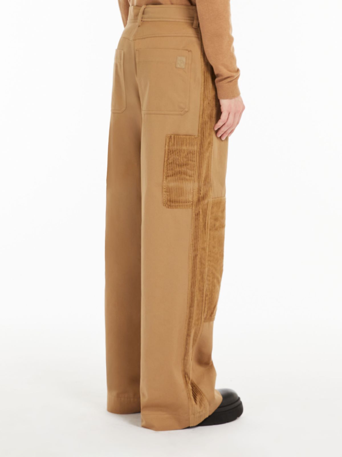 Cotton gabardine trousers - CAMEL - Weekend Max Mara - 3