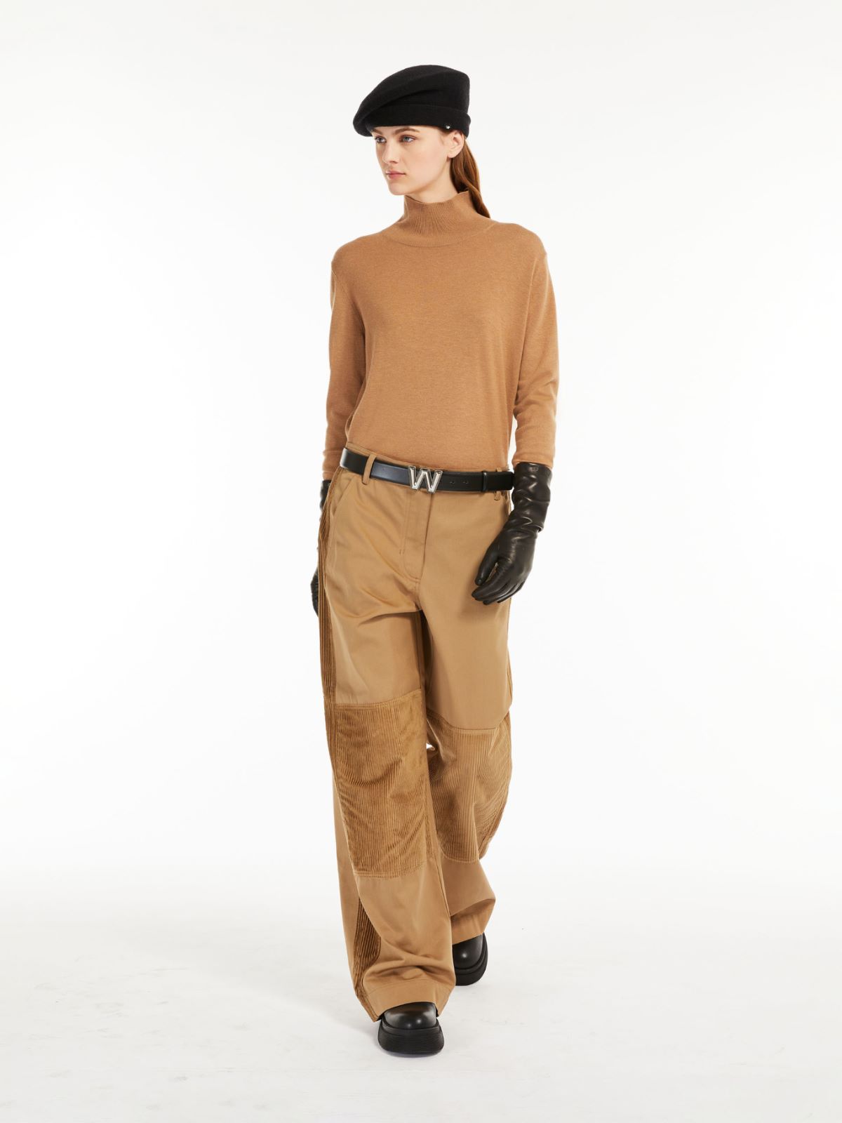 New Look Curves Camel Tailored Wide Leg Trousers | very.co.uk