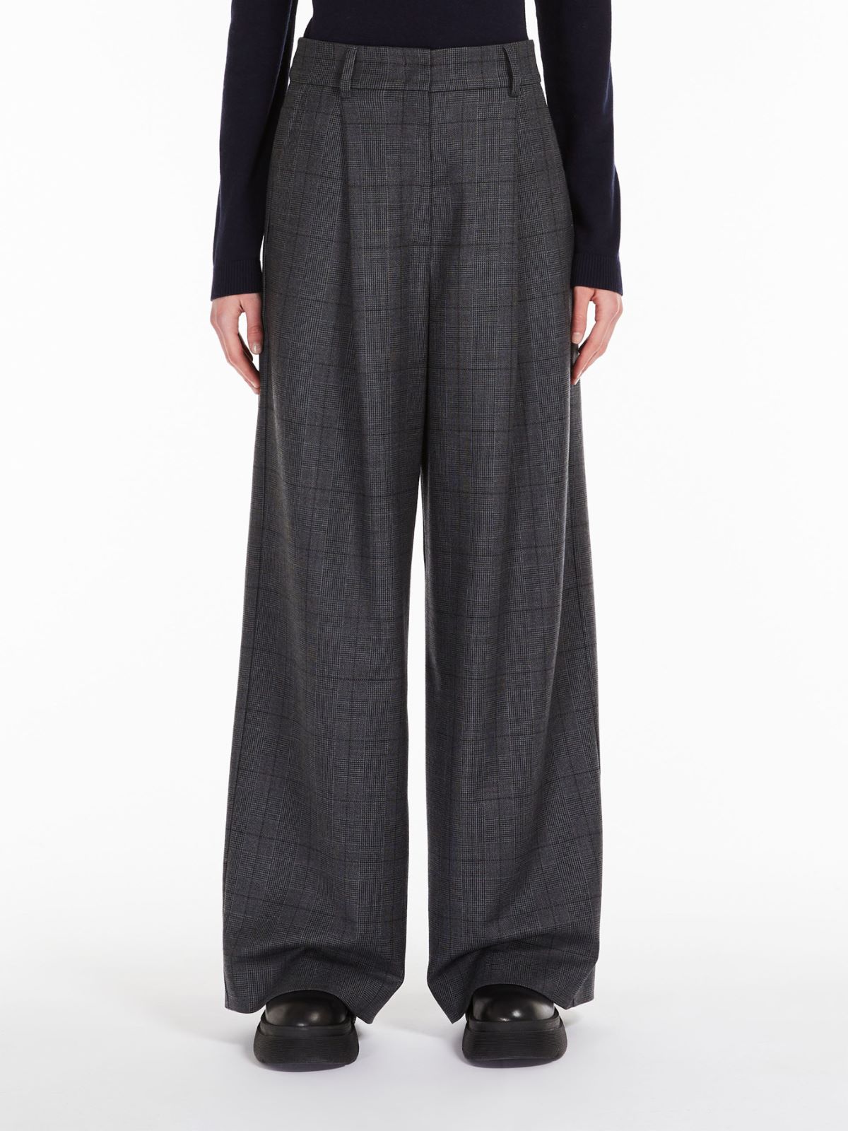 Katharine Trousers Black Flannel From Vivien Of Holloway