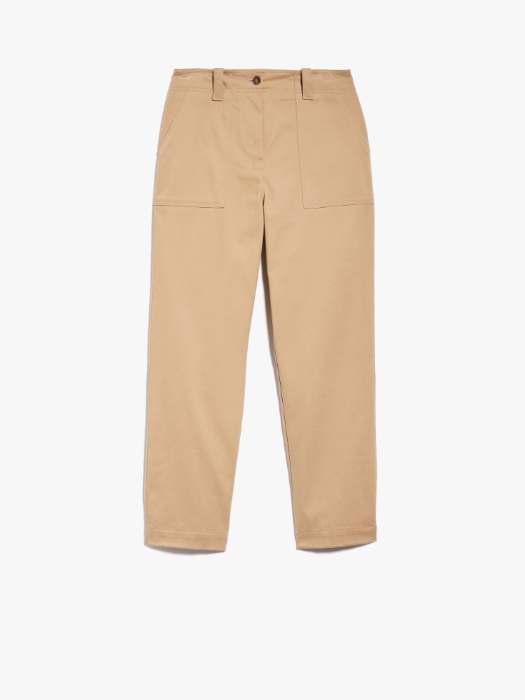 Cotton drill trousers - CAMEL - Weekend Max Mara - 2