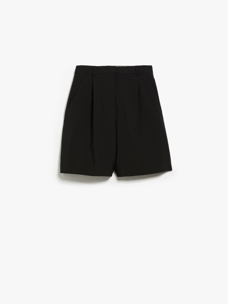 Loose-fit shorts in wool - BLACK - Weekend Max Mara - 2