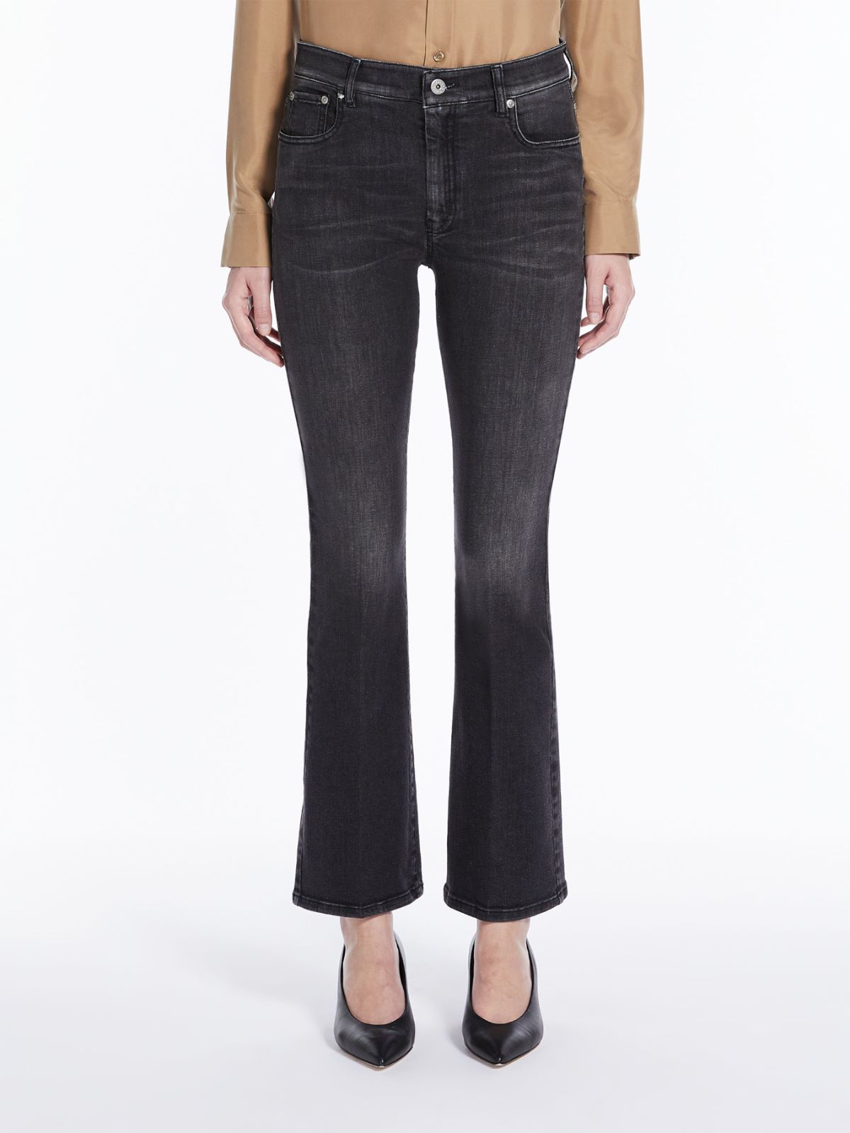 Flared cotton denim jeans - BLACK - Weekend Max Mara - 2
