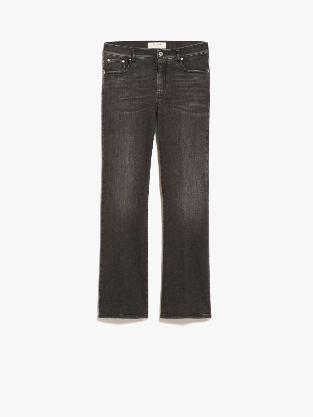 Flared cotton denim jeans, black | Weekend Max Mara