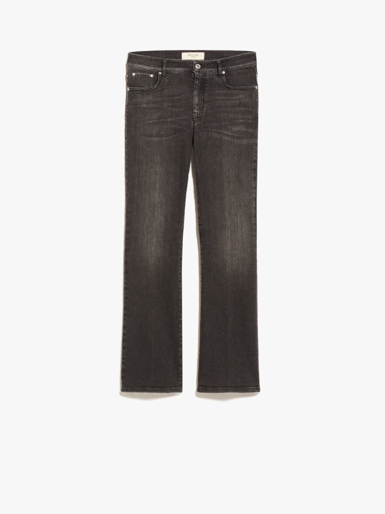 Flared cotton denim jeans - BLACK - Weekend Max Mara