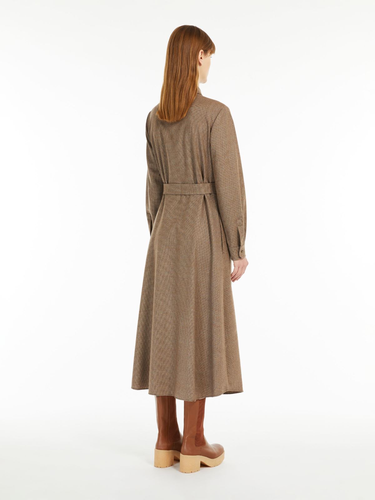Wool flannel dress - CAMEL - Weekend Max Mara - 3