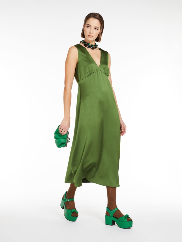 Flared satin dress - GREEN - Weekend Max Mara - 2