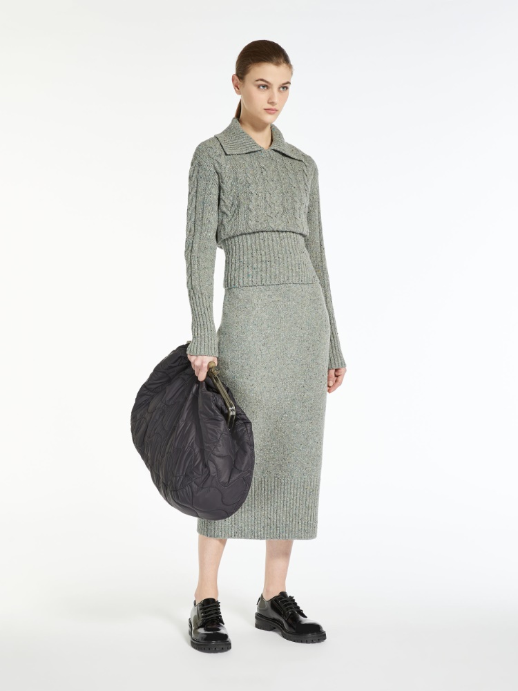 Tweed yarn skirt - MEDIUM GREY - Weekend Max Mara - 2