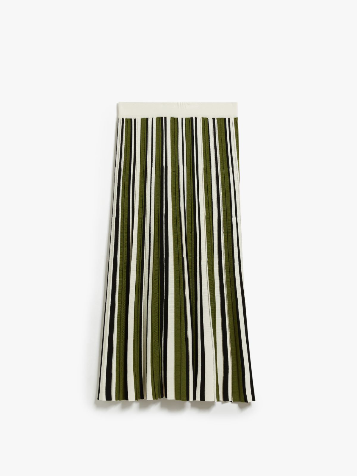 Pleated skirt in stretch yarn - GREEN - Weekend Max Mara - 5