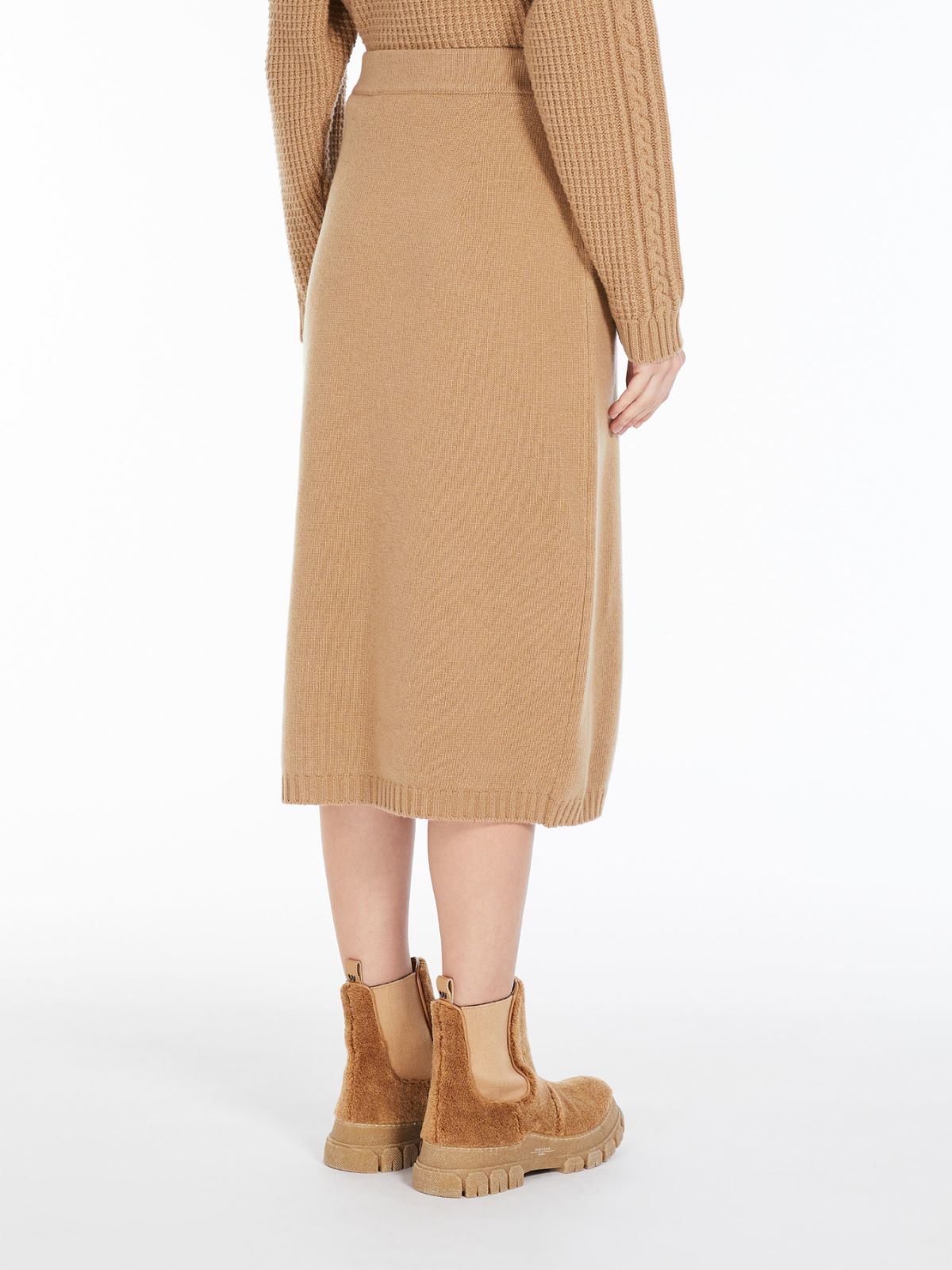 Wool yarn skirt - CAMEL - Weekend Max Mara - 3