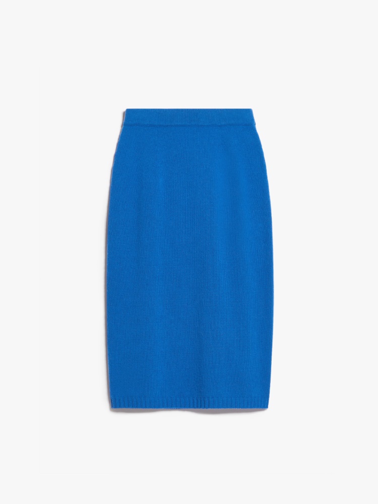 Wool yarn skirt - CORNFLOWER BLUE - Weekend Max Mara