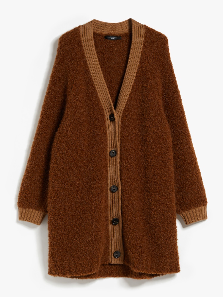 Oversized cardigan in alpaca and wool caramel Weekend Max Mara