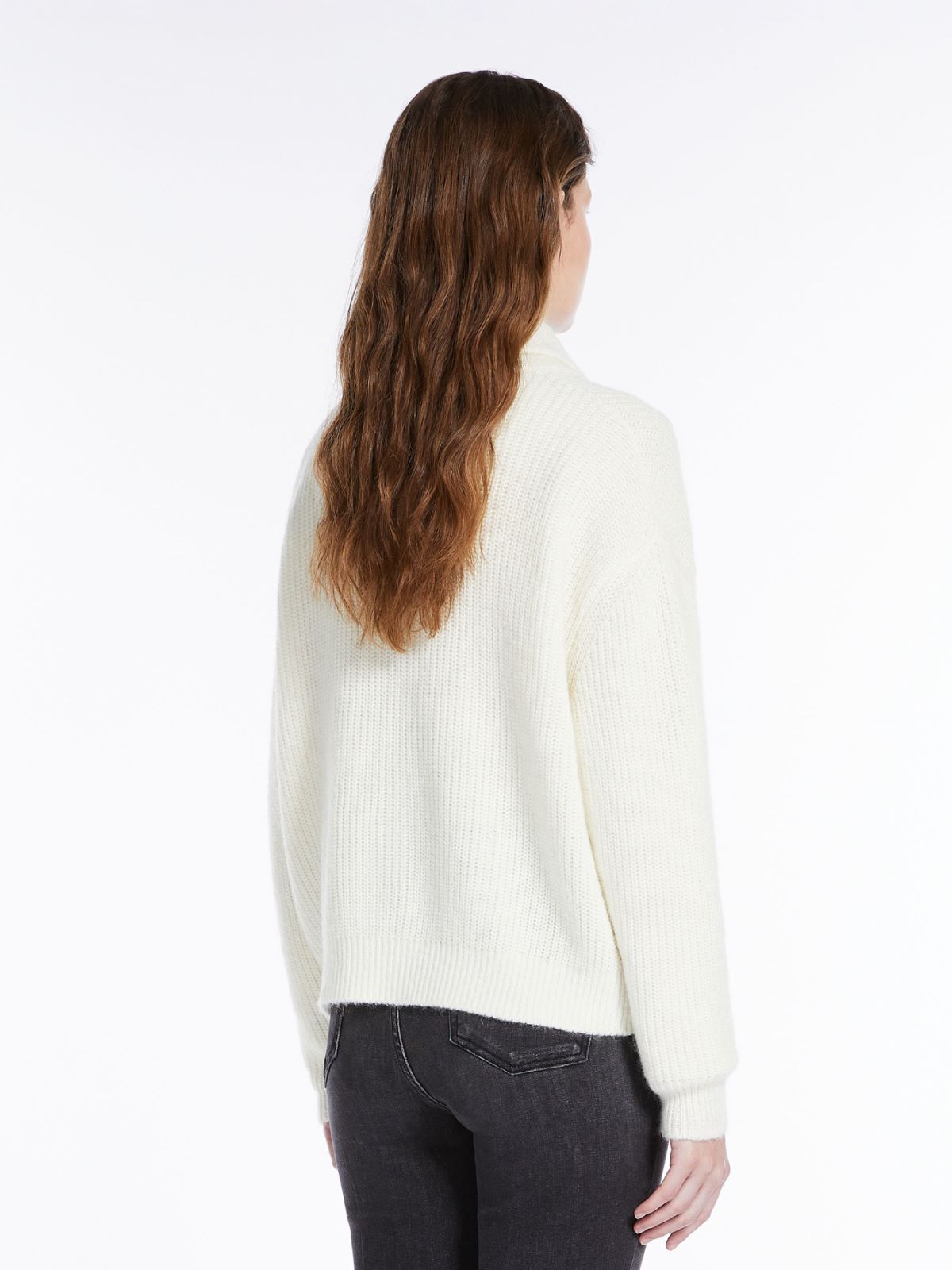 Relaxed-fit mohair yarn cardigan - WHITE - Weekend Max Mara - 3