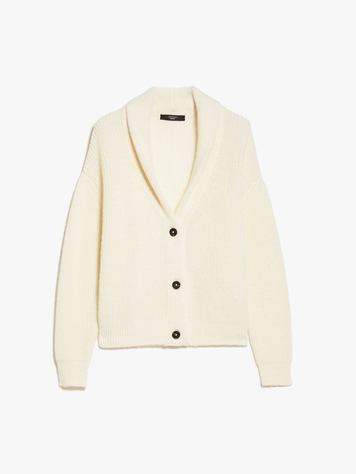 Relaxed-fit mohair yarn cardigan - WHITE - Weekend Max Mara - 6