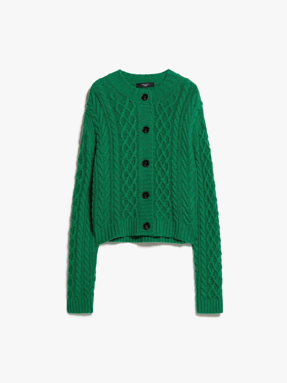 Wool yarn cardigan - GREEN - Weekend Max Mara - 6
