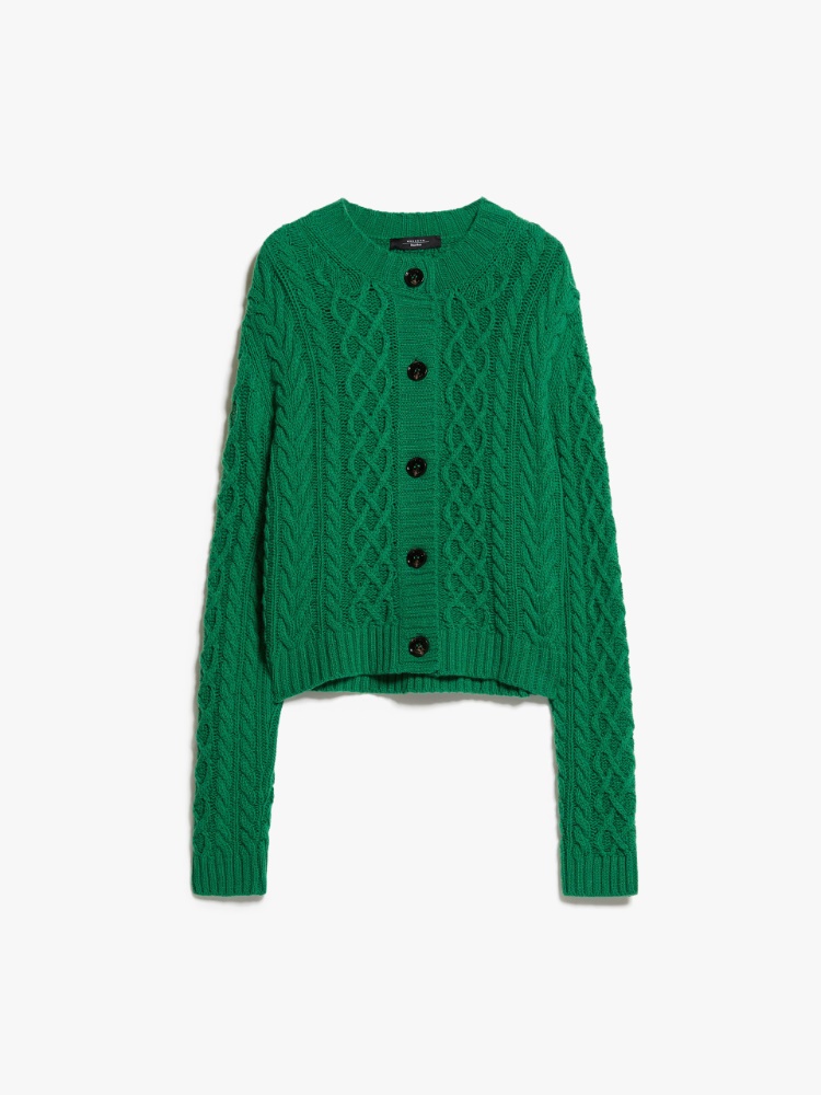 Wool yarn cardigan - GREEN - Weekend Max Mara - 2