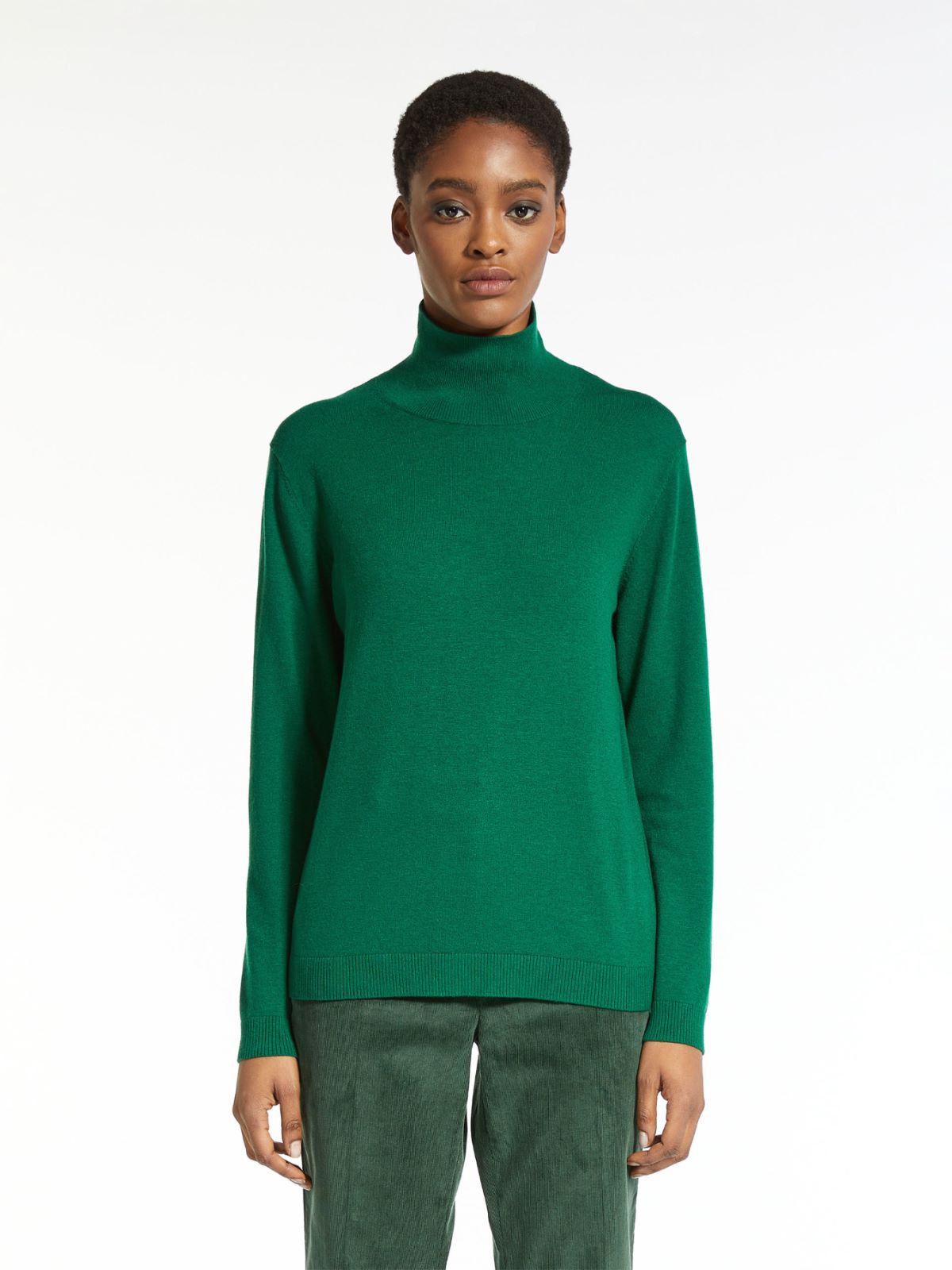 Silk and wool yarn sweater - GREEN - Weekend Max Mara - 2