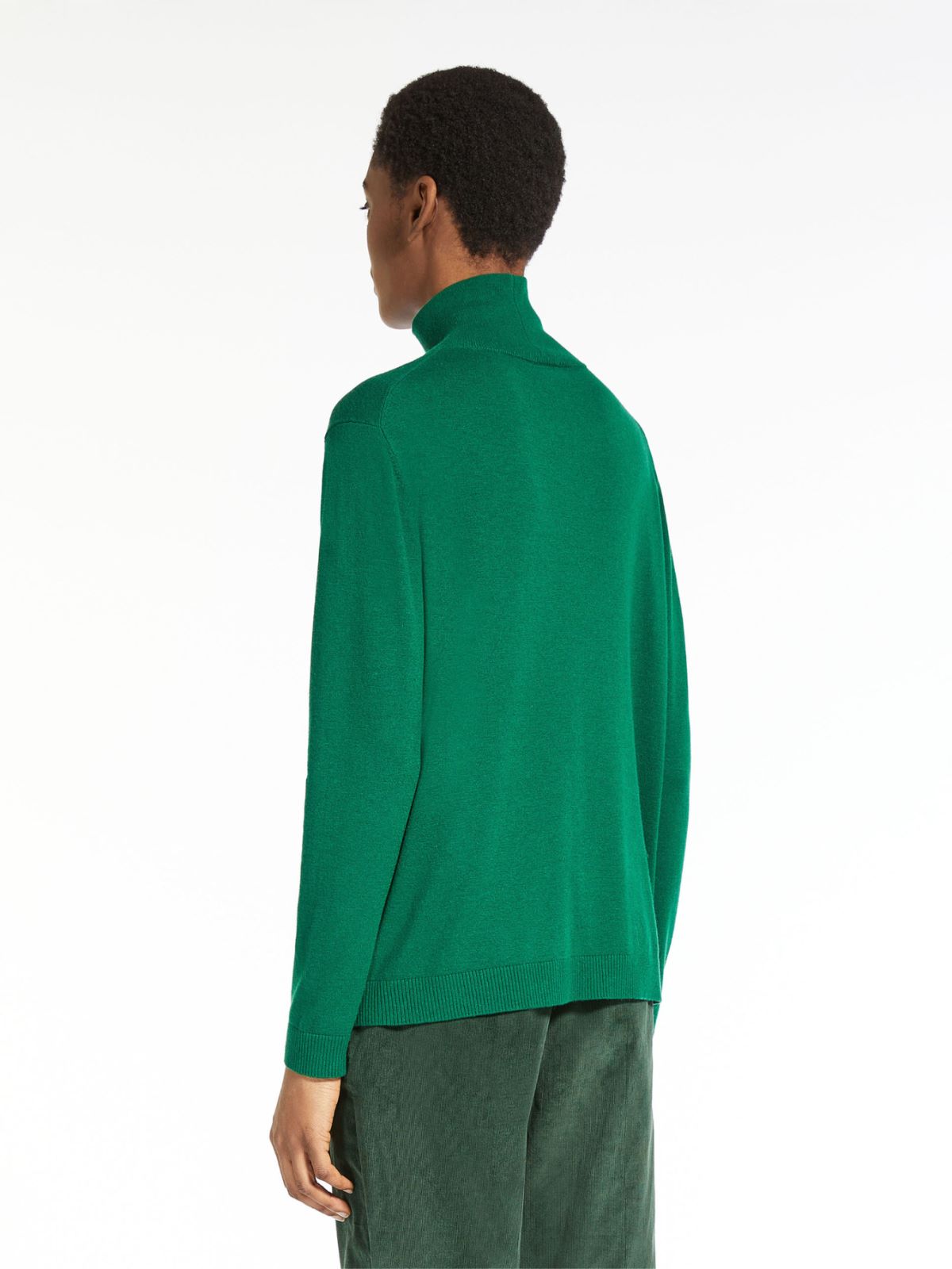 Silk and wool yarn sweater - GREEN - Weekend Max Mara - 3