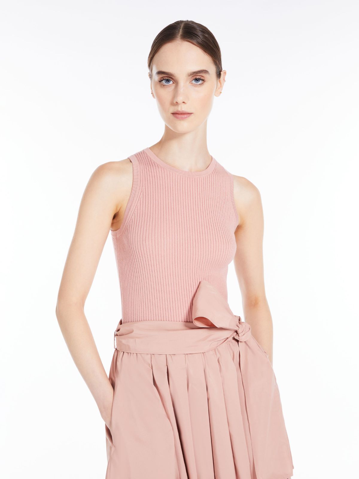 Ribbed top in stretch knit - PEACH - Weekend Max Mara - 4