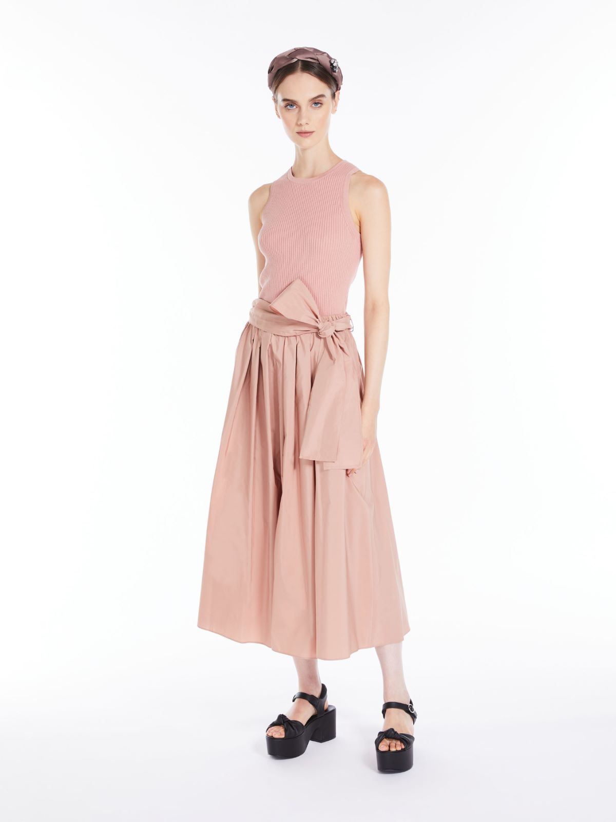 Ribbed top in stretch knit, peach | Weekend Max Mara