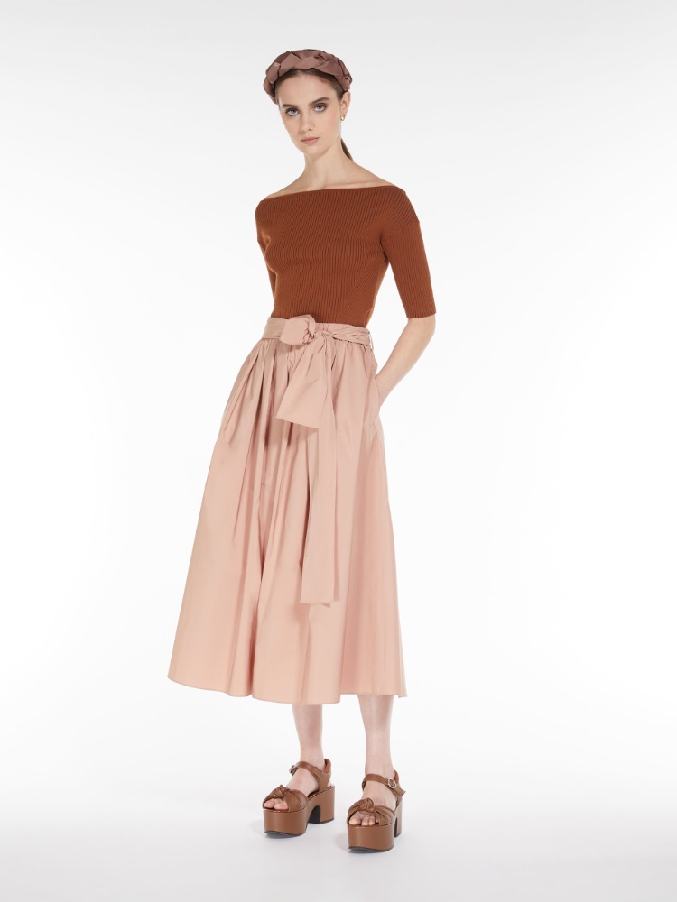 ♪ MAXMARA Viscose yarn skirt ストライプ… 通販サイト - teste