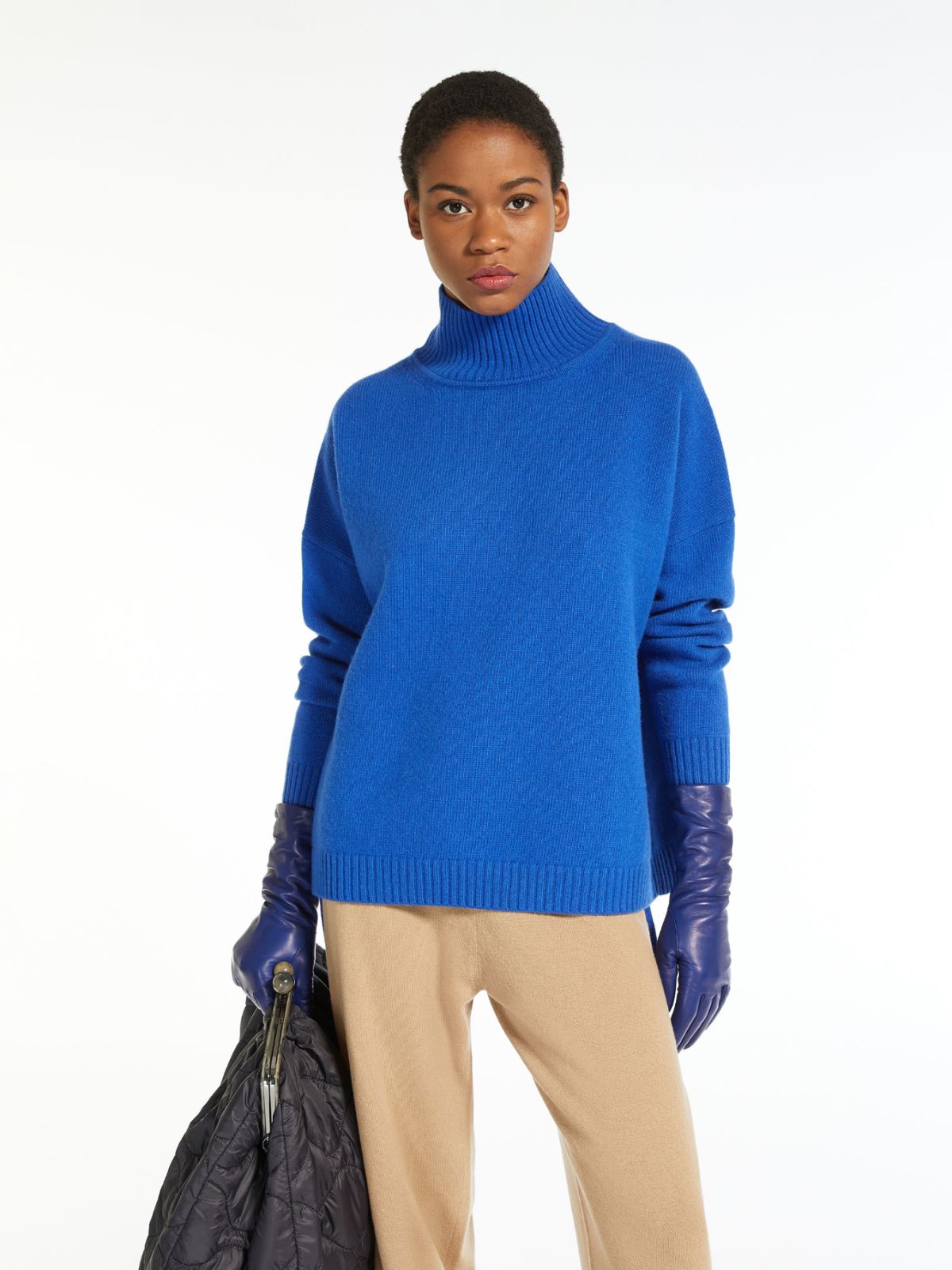Wool yarn sweater - CORNFLOWER BLUE - Weekend Max Mara - 4