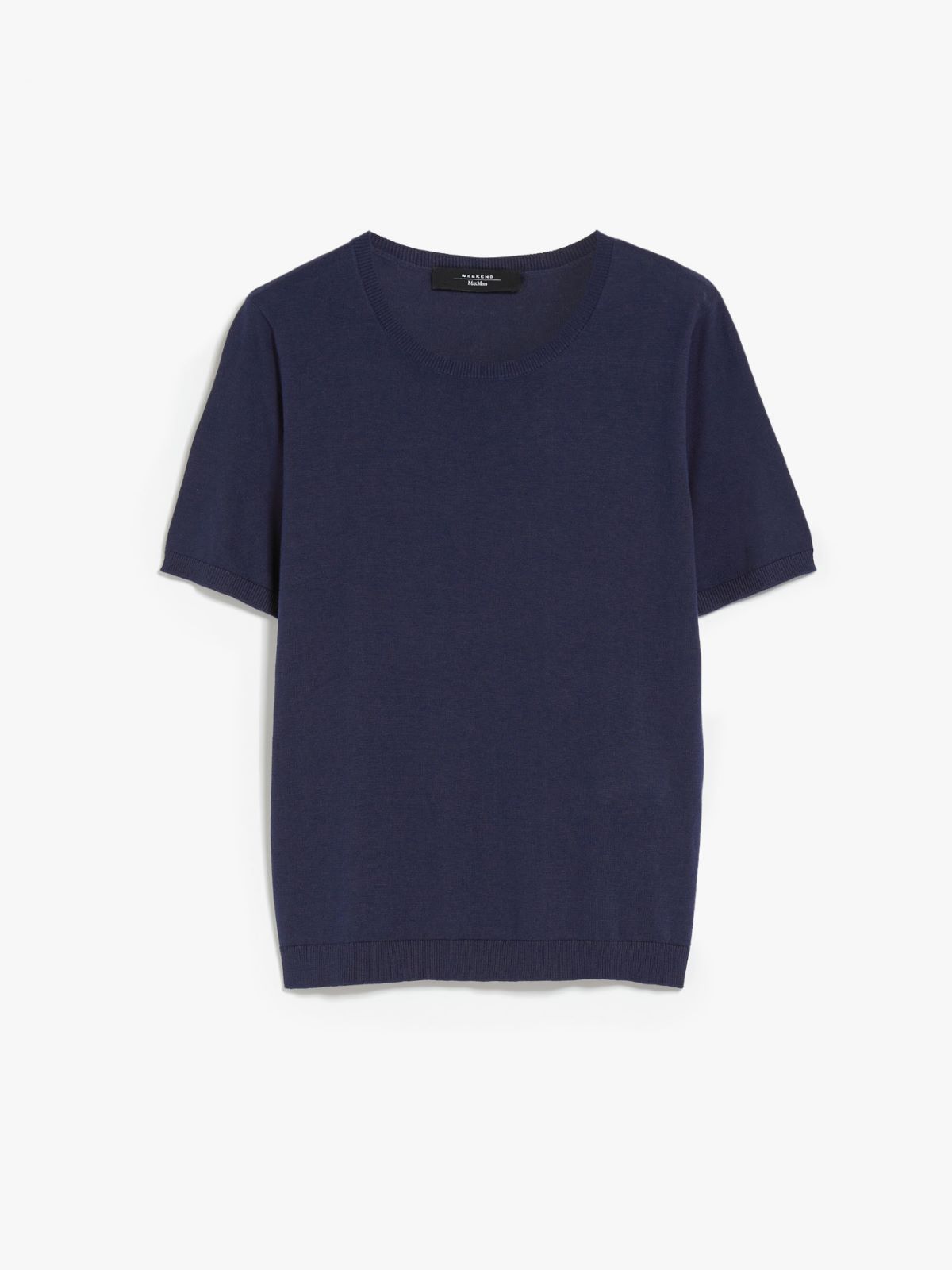 Silk blend knit T-shirt - NAVY - Weekend Max Mara - 6