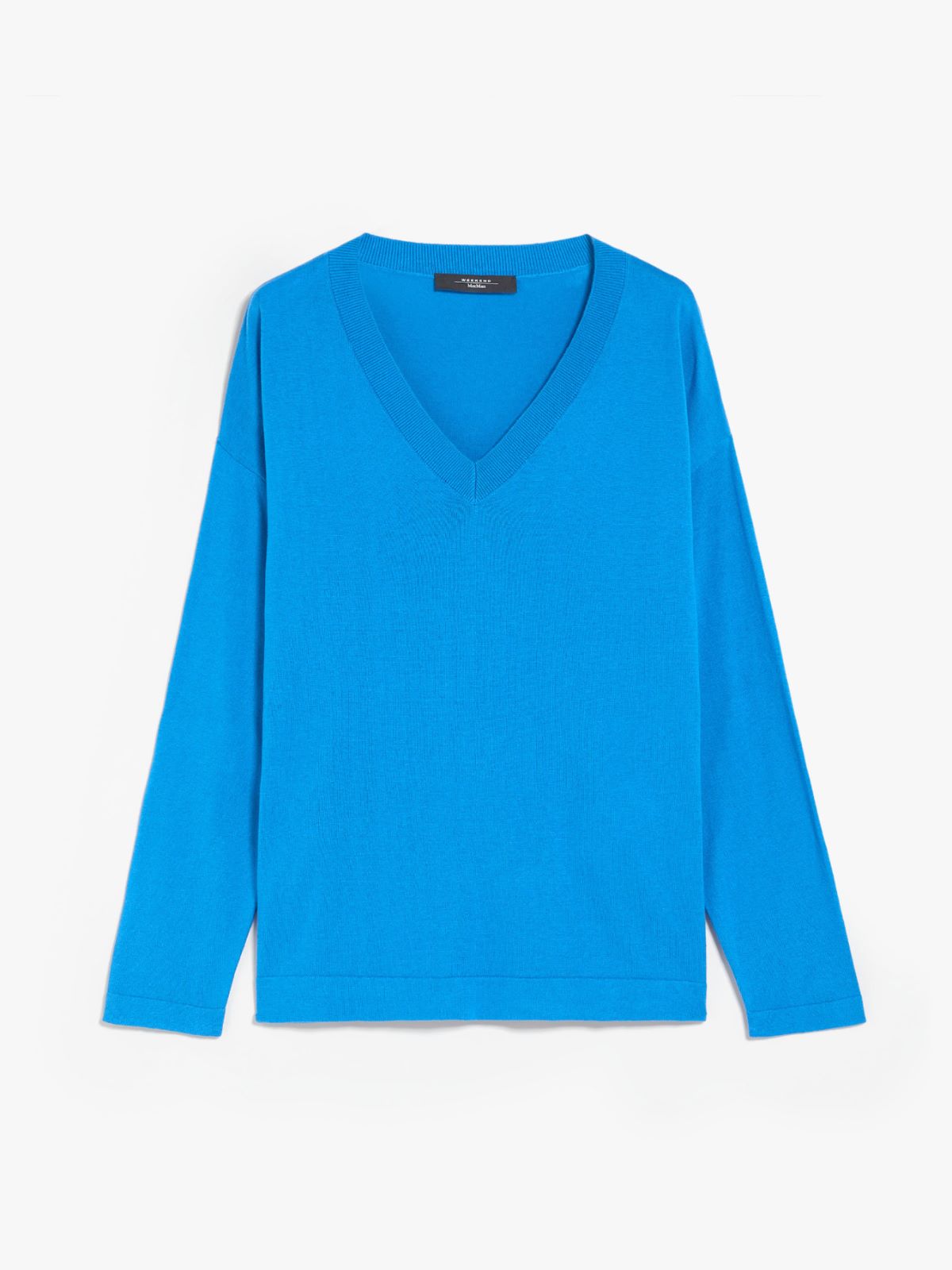 Oversized knit top in silk and cotton - CHINA BLUE - Weekend Max Mara - 6