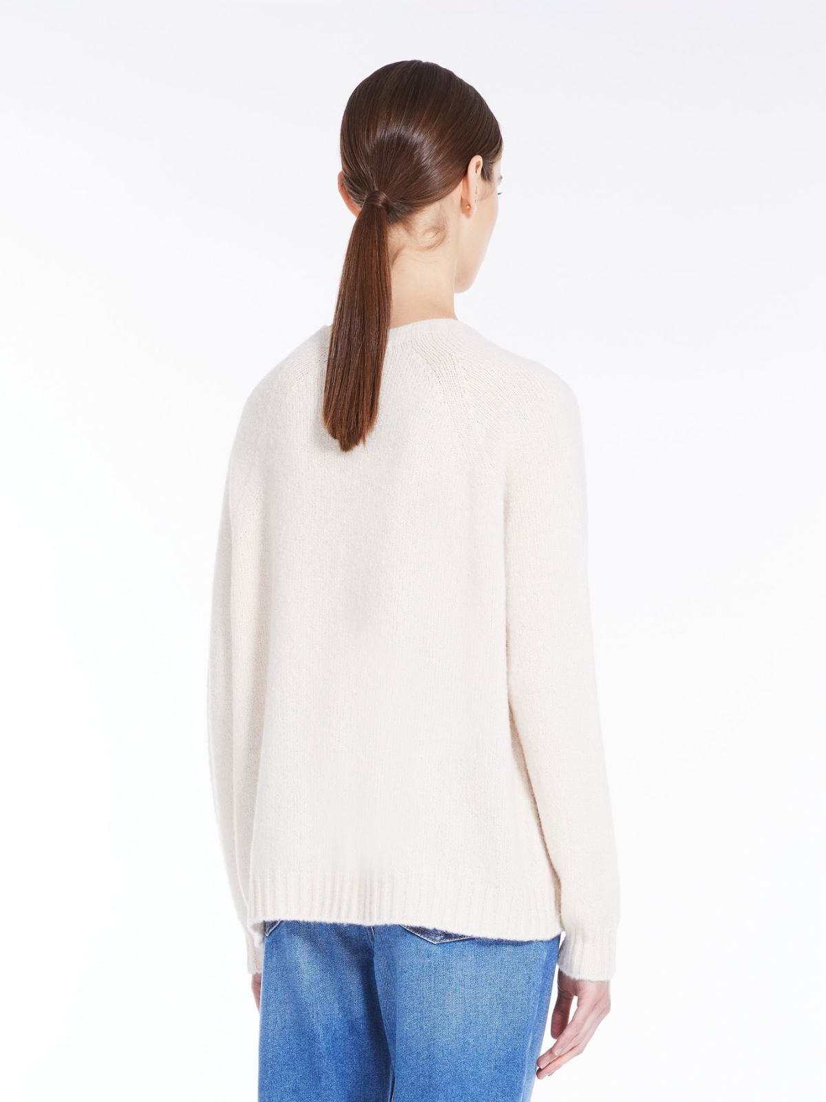 Soft knit top in alpaca and cotton - IVORY - Weekend Max Mara - 3